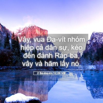 Picture 05 - 2 Sa-mu-ên 12:29 VIE - Vậy, vua Đa-vít nhóm hiệp cả dân sự, - Bible Verse Picture