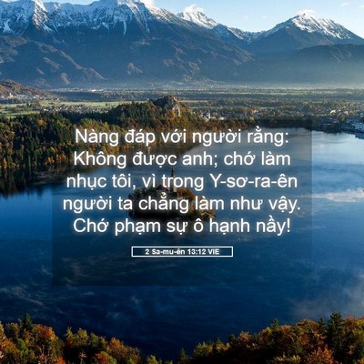 Picture 05 - 2 Sa-mu-ên 13:12 VIE - Nàng đáp với người rằng: Không - Bible Verse Picture