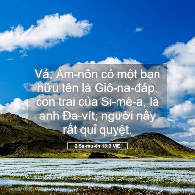 Picture 05 - 2 Sa-mu-ên 13:3 VIE - Vả, Am-nôn có một bạn hữu tên là - Bible Verse Picture