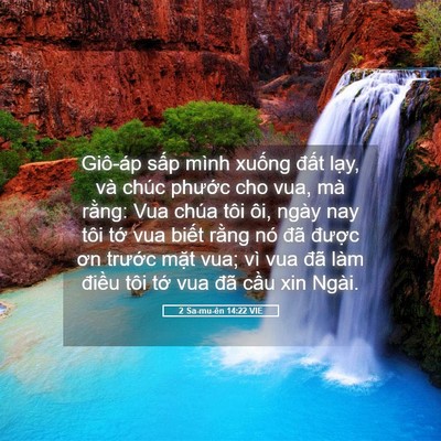 Picture 05 - 2 Sa-mu-ên 14:22 VIE - Giô-áp sấp mình xuống đất lạy, và - Bible Verse Picture