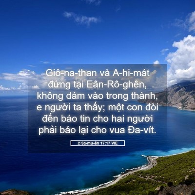 Picture 05 - 2 Sa-mu-ên 17:17 VIE - Giô-na-than và A-hi-mát đứng tại - Bible Verse Picture