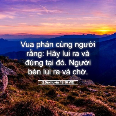 Picture 05 - 2 Sa-mu-ên 18:30 VIE - Vua phán cùng người rằng: Hãy lui ra và - Bible Verse Picture