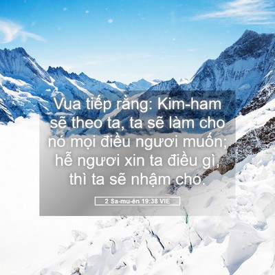 Picture 05 - 2 Sa-mu-ên 19:38 VIE - Vua tiếp rằng: Kim-ham sẽ theo ta, ta sẽ - Bible Verse Picture