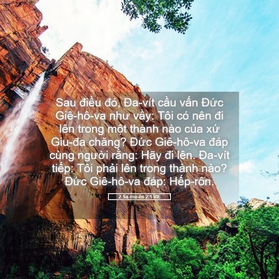 Picture 05 - 2 Sa-mu-ên 2:1 VIE - Sau điều đó, Đa-vít cầu vấn Đức - Bible Verse Picture
