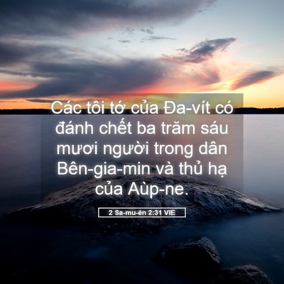 Picture 05 - 2 Sa-mu-ên 2:31 VIE - Các tôi tớ của Đa-vít có đánh chết - Bible Verse Picture