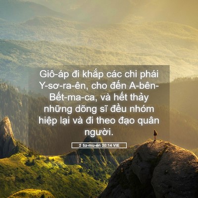 Picture 05 - 2 Sa-mu-ên 20:14 VIE - Giô-áp đi khắp các chi phái Y-sơ-ra-ên, - Bible Verse Picture