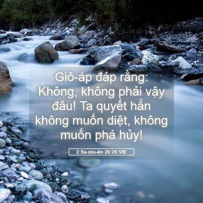 Picture 05 - 2 Sa-mu-ên 20:20 VIE - Giô-áp đáp rằng: Không, không phải - Bible Verse Picture