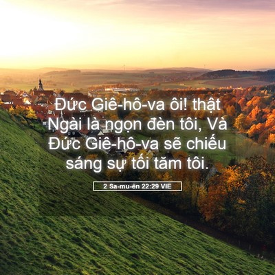Picture 05 - 2 Sa-mu-ên 22:29 VIE - Đức Giê-hô-va ôi! thật Ngài là ngọn - Bible Verse Picture