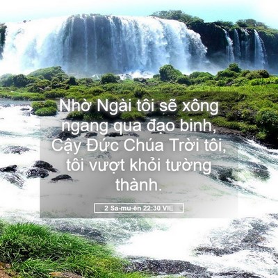 Picture 05 - 2 Sa-mu-ên 22:30 VIE - Nhờ Ngài tôi sẽ xông ngang qua đạo - Bible Verse Picture