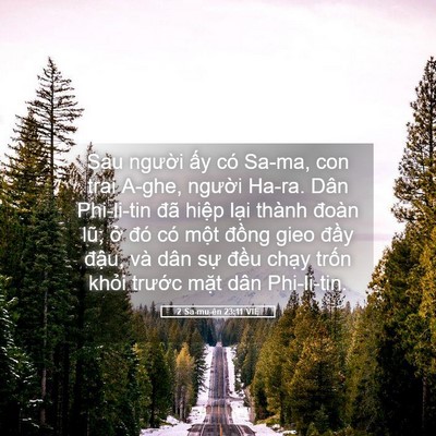 Picture 05 - 2 Sa-mu-ên 23:11 VIE - Sau người ấy có Sa-ma, con trai A-ghe, - Bible Verse Picture