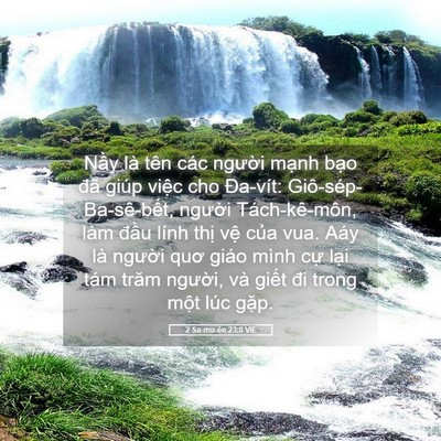 Picture 05 - 2 Sa-mu-ên 23:8 VIE - Nầy là tên các người mạnh bạo đã - Bible Verse Picture