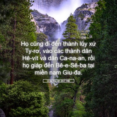 Picture 05 - 2 Sa-mu-ên 24:7 VIE - Họ cũng đi đến thành lũy xứ Ty-rơ, - Bible Verse Picture