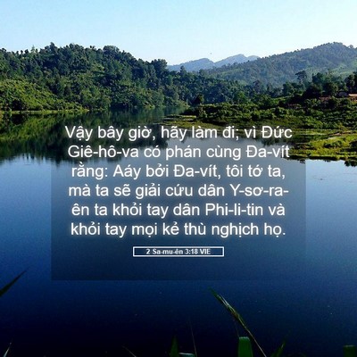 Picture 05 - 2 Sa-mu-ên 3:18 VIE - Vậy bây giờ, hãy làm đi; vì Đức - Bible Verse Picture
