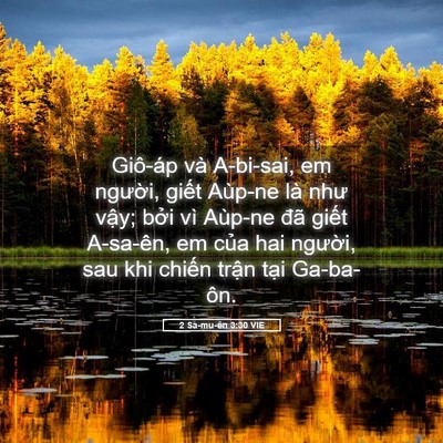 Picture 05 - 2 Sa-mu-ên 3:30 VIE - Giô-áp và A-bi-sai, em người, giết - Bible Verse Picture
