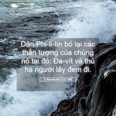 Picture 05 - 2 Sa-mu-ên 5:21 VIE - Dân Phi-li-tin bỏ lại các thần tượng - Bible Verse Picture