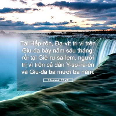 Picture 05 - 2 Sa-mu-ên 5:5 VIE - Tại Hếp-rôn, Đa-vít trị vì trên - Bible Verse Picture