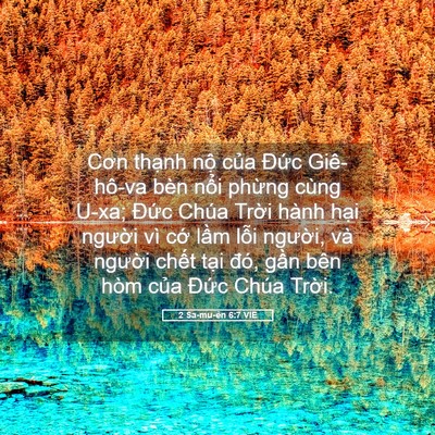 Picture 05 - 2 Sa-mu-ên 6:7 VIE - Cơn thạnh nộ của Đức Giê-hô-va bèn - Bible Verse Picture
