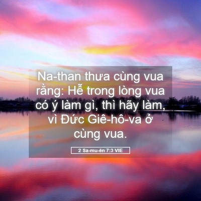 Picture 05 - 2 Sa-mu-ên 7:3 VIE - Na-than thưa cùng vua rằng: Hễ trong lòng - Bible Verse Picture