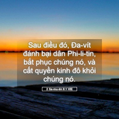 Picture 05 - 2 Sa-mu-ên 8:1 VIE - Sau điều đó, Đa-vít đánh bại dân - Bible Verse Picture