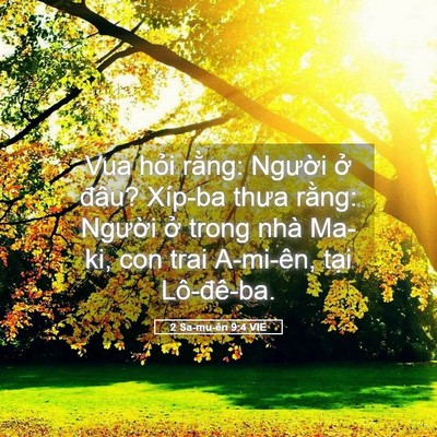 Picture 05 - 2 Sa-mu-ên 9:4 VIE - Vua hỏi rằng: Người ở đâu? Xíp-ba - Bible Verse Picture