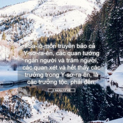 Picture 05 - 2 Sử Ký 1:2 VIE - Sa-lô-môn truyền bảo cả Y-sơ-ra-ên, - Bible Verse Picture