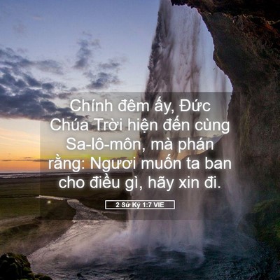 Picture 05 - 2 Sử Ký 1:7 VIE - Chính đêm ấy, Đức Chúa Trời hiện - Bible Verse Picture