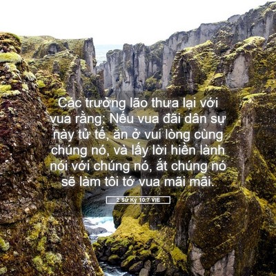 Picture 05 - 2 Sử Ký 10:7 VIE - Các trưởng lão thưa lại với vua rằng: - Bible Verse Picture