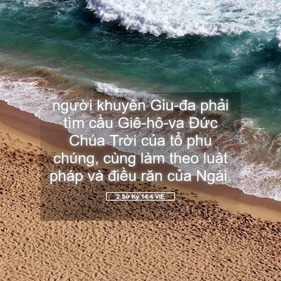 Picture 05 - 2 Sử Ký 14:4 VIE - người khuyên Giu-đa phải tìm cầu - Bible Verse Picture
