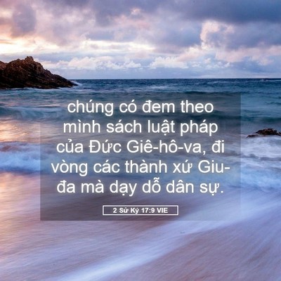 Picture 05 - 2 Sử Ký 17:9 VIE - chúng có đem theo mình sách luật pháp - Bible Verse Picture