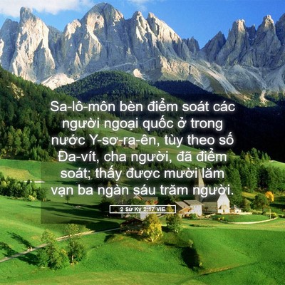 Picture 05 - 2 Sử Ký 2:17 VIE - Sa-lô-môn bèn điểm soát các người - Bible Verse Picture