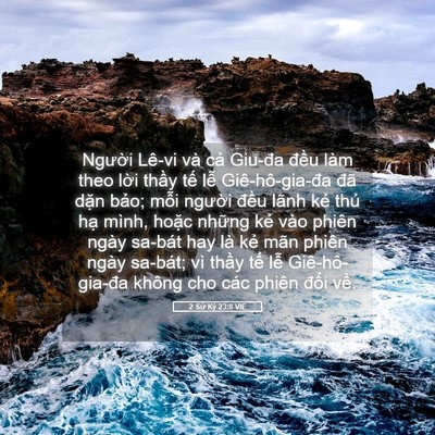 Picture 05 - 2 Sử Ký 23:8 VIE - Người Lê-vi và cả Giu-đa đều làm theo - Bible Verse Picture