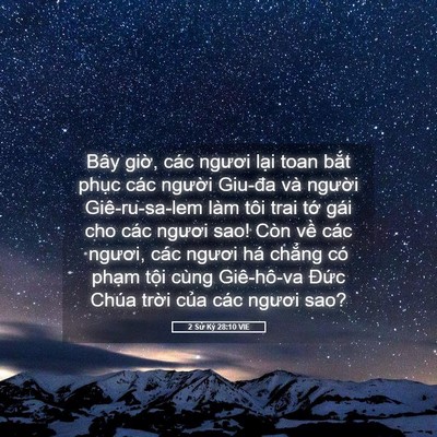 Picture 05 - 2 Sử Ký 28:10 VIE - Bây giờ, các ngươi lại toan bắt phục - Bible Verse Picture