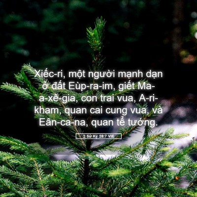 Picture 05 - 2 Sử Ký 28:7 VIE - Xiếc-ri, một người mạnh dạn ở đất - Bible Verse Picture