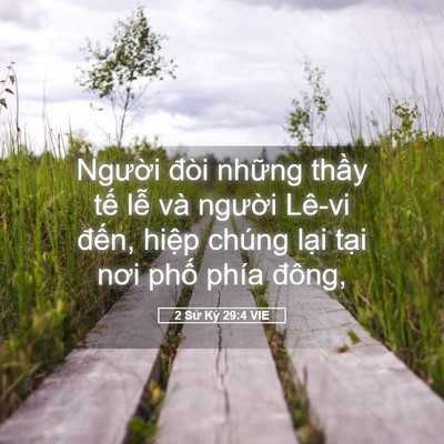 Picture 05 - 2 Sử Ký 29:4 VIE - Người đòi những thầy tế lễ và - Bible Verse Picture