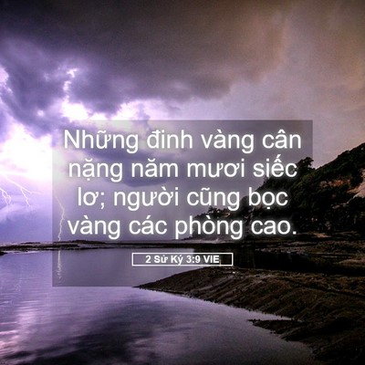 Picture 05 - 2 Sử Ký 3:9 VIE - Những đinh vàng cân nặng năm mươi - Bible Verse Picture