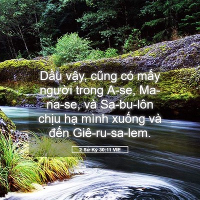 Picture 05 - 2 Sử Ký 30:11 VIE - Dầu vậy, cũng có mấy người trong A-se, - Bible Verse Picture
