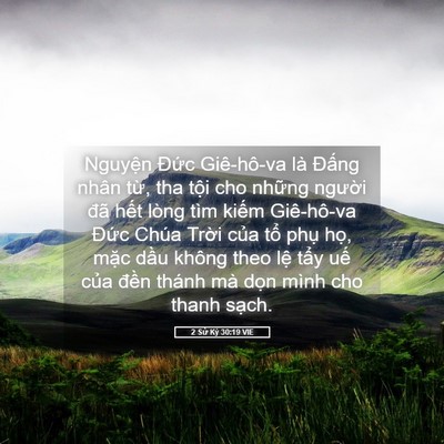 Picture 05 - 2 Sử Ký 30:19 VIE - Nguyện Đức Giê-hô-va là Đấng nhân - Bible Verse Picture