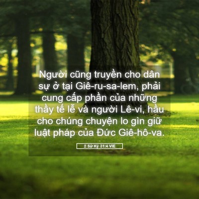 Picture 05 - 2 Sử Ký 31:4 VIE - Người cũng truyền cho dân sự ở tại - Bible Verse Picture