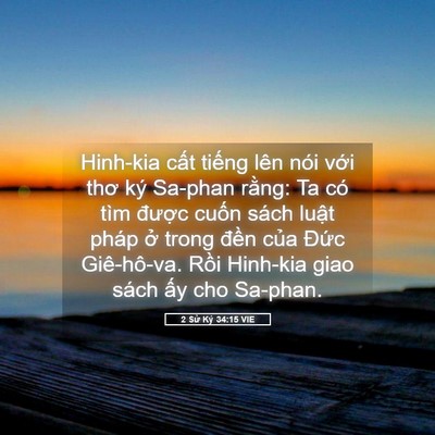 Picture 05 - 2 Sử Ký 34:15 VIE - Hinh-kia cất tiếng lên nói với thơ ký - Bible Verse Picture