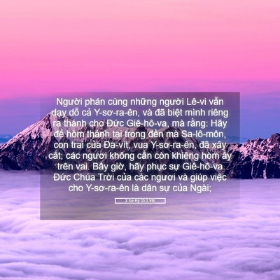 Picture 05 - 2 Sử Ký 35:3 VIE - Người phán cùng những người Lê-vi - Bible Verse Picture