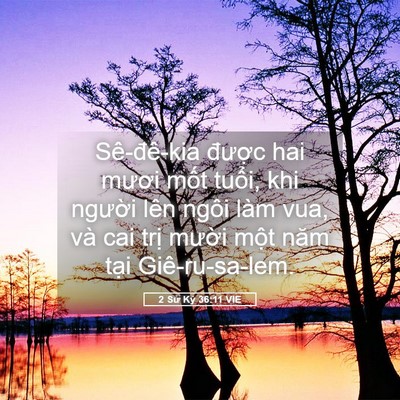 Picture 05 - 2 Sử Ký 36:11 VIE - Sê-đê-kia được hai mươi mốt tuổi, - Bible Verse Picture