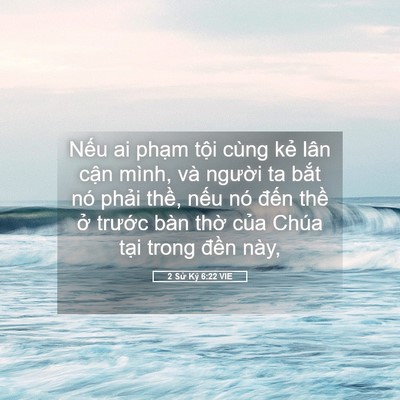 Picture 05 - 2 Sử Ký 6:22 VIE - Nếu ai phạm tội cùng kẻ lân cận - Bible Verse Picture
