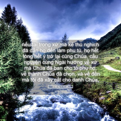 Picture 05 - 2 Sử Ký 6:38 VIE - nếu tại trong xứ mà kẻ thù nghịch - Bible Verse Picture