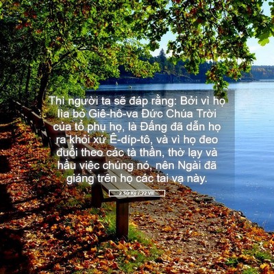 Picture 05 - 2 Sử Ký 7:22 VIE - Thì người ta sẽ đáp rằng: Bởi vì - Bible Verse Picture