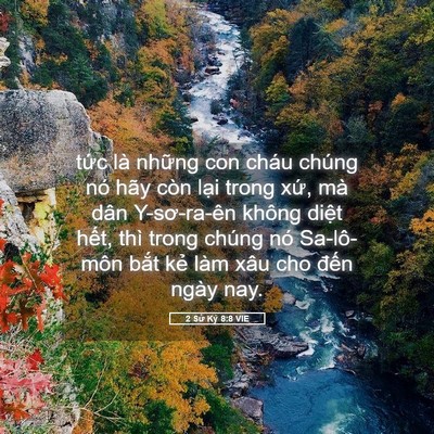Picture 05 - 2 Sử Ký 8:8 VIE - tức là những con cháu chúng nó hãy còn - Bible Verse Picture