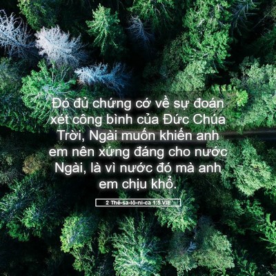 Picture 05 - 2 Thê-sa-lô-ni-ca 1:5 VIE - Đó đủ chứng cớ về sự đoán xét - Bible Verse Picture