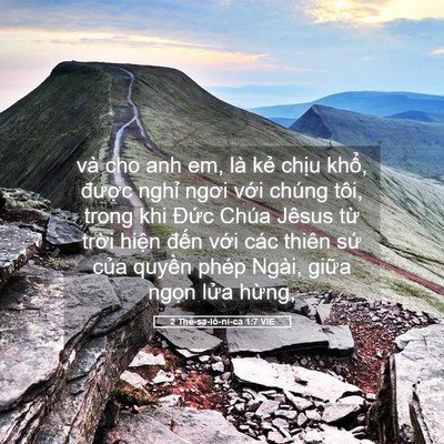 Picture 05 - 2 Thê-sa-lô-ni-ca 1:7 VIE - và cho anh em, là kẻ chịu khổ, được - Bible Verse Picture