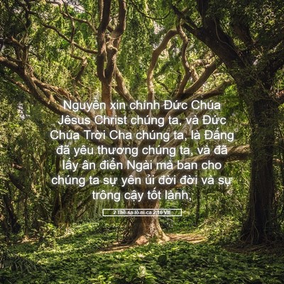 Picture 05 - 2 Thê-sa-lô-ni-ca 2:16 VIE - Nguyền xin chính Đức Chúa Jêsus Christ - Bible Verse Picture
