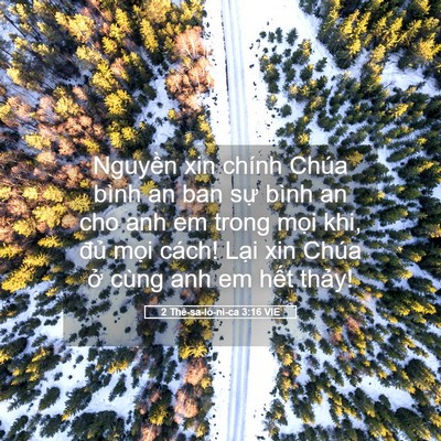 Picture 05 - 2 Thê-sa-lô-ni-ca 3:16 VIE - Nguyền xin chính Chúa bình an ban sự bình - Bible Verse Picture