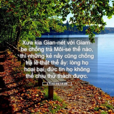 Picture 05 - 2 Ti-mô-thê 3:8 VIE - Xưa kia Gian-nét với Giam-be chống trả - Bible Verse Picture